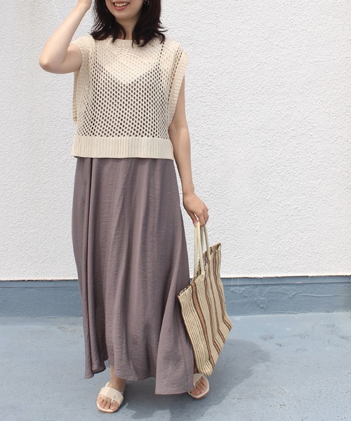 ワンピース 新色 再入荷 バッククロス サテン キャミワンピース 大きいサイズ対応 Zozotown Paypayモール店 通販 Paypayモール