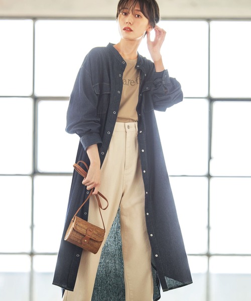 ワンピース シャツワンピース 21春新着 オーバーサイズデニムシャツワンピース Zozotown Paypayモール店 通販 Paypayモール