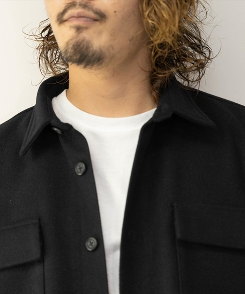 WAREHOUSEコラボ ウール C.P.O. ジャケット 春 秋 コート メンズ ウールブレンド CPO ジャケット通販 [1504-57474