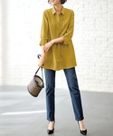 ジーンズ デニム デニムパンツ ふんわり裏起毛...の詳細画像2