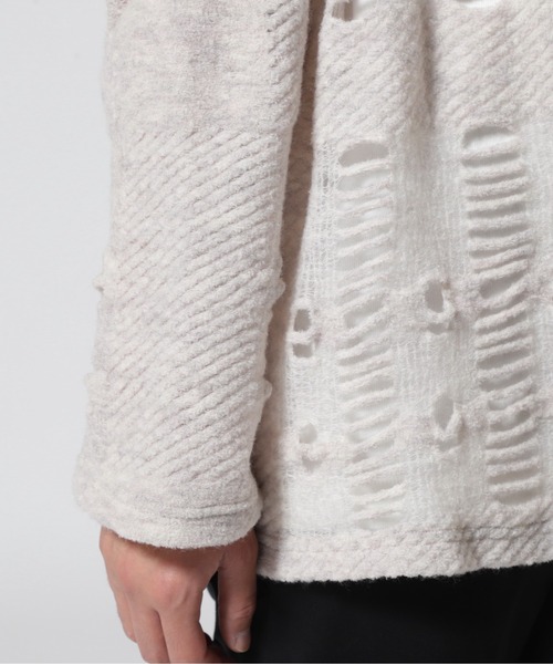LUSOR カーディガン LUSOR（ルーソル）WOOL NYLON DAMEGE CD ダメージ 