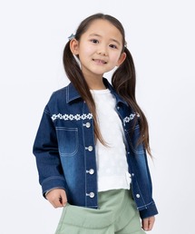 子ども用ジャケット trois lapins kp デニムジャケット アウター デニムジャケット