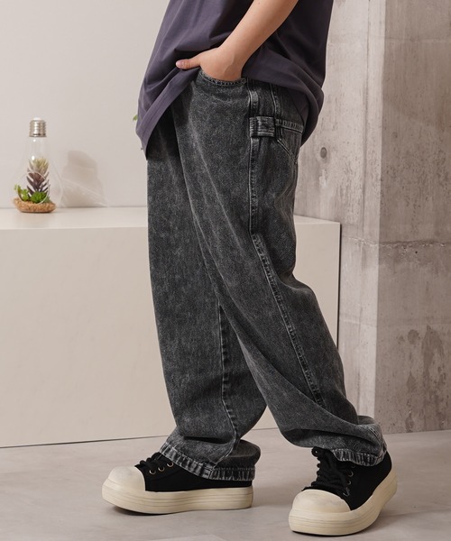 cnurreges ワイドフレアデニム　ペインターパンツ cnurreges ワイドフレアデニム ペインターパンツ