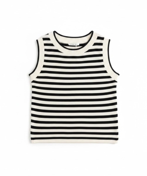 United store タンクトップ ノースリーブ ボーダークロップドニット