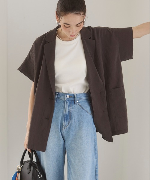 ANGIE ジャケット テーラードジャケット 「接触冷感」半袖