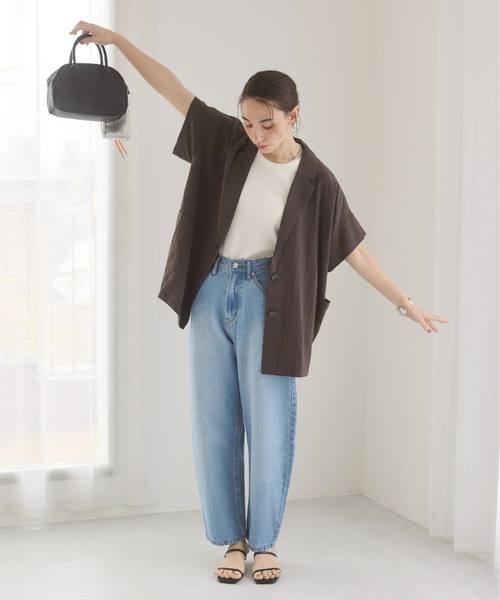 ANGIE ジャケット テーラードジャケット 「接触冷感」半袖