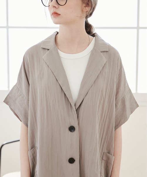 ANGIE ジャケット テーラードジャケット 「接触冷感」半袖 サマー
