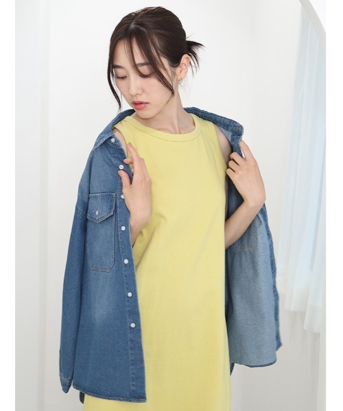 ロングワンピース　即購入禁止✖︎ USAGI ONLINE限定カラー】jacquard line dress（マキシ丈/ロング