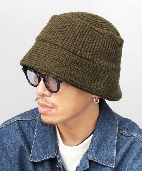 ReinSein ラインニットバケットハット MY1669 ホワイトブラックラインニットバケットハット - P:ReinSein | 60