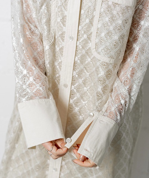 Taylor愛用ブランドBurgeon Shirt Dress*レースアップワンピース 31 Sons de mode（トランテアン ソン ドゥ モード）の「コットン