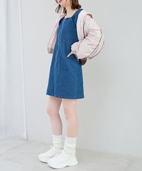 MAJESTIC LEGON（マジェスティックレゴン） ワンピース フロントジップ
