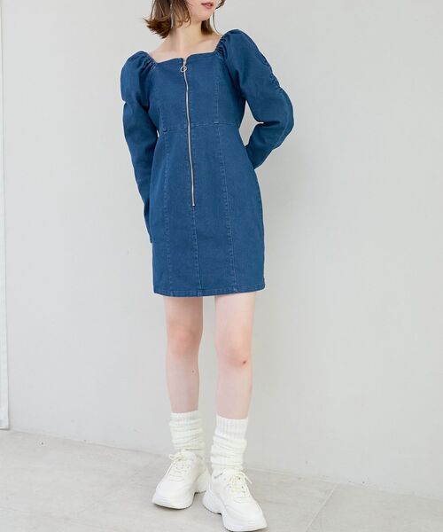 MAJESTIC LEGON（マジェスティックレゴン） ワンピース フロントジップ