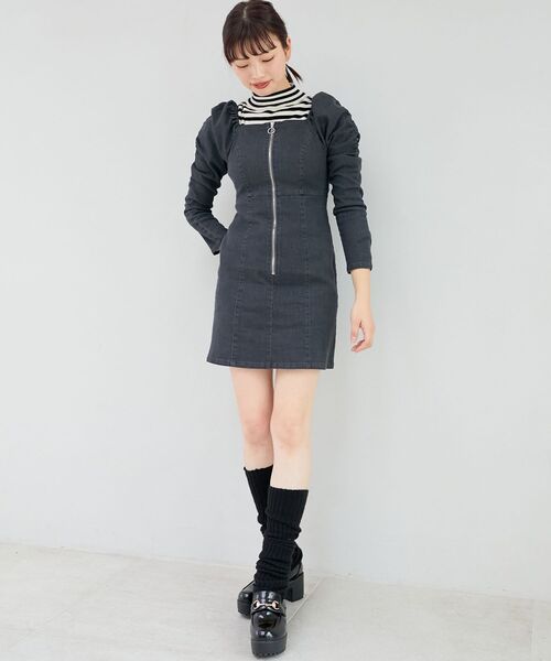 MAJESTIC LEGON（マジェスティックレゴン） ワンピース フロントジップ
