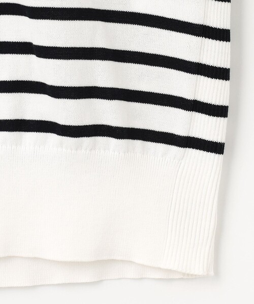 ニット セーター 「洗える」BASIC HT-COTTON クルーネック ボーダー ニット レディース ニット セーター 「洗える」BASIC HT-COTTON クルーネック
