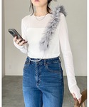 スマホショルダー チュールフリルスマホ携帯ショ...の詳細画像2