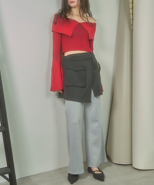 VIOLETTA パンツ レイヤードリラックスパンツ レディース