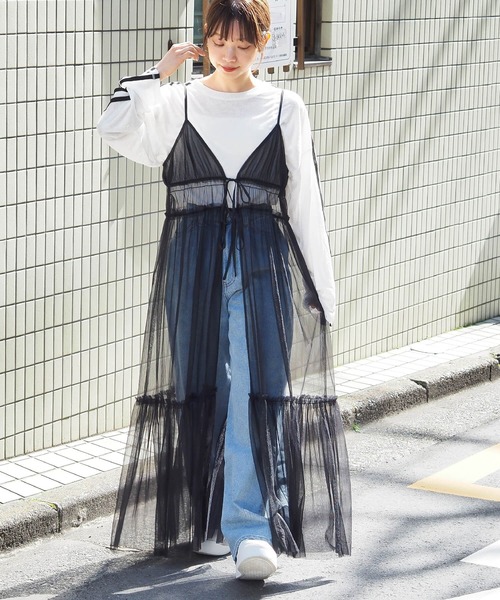 tiptop（ティップトップ） ワンピース 前後2wayチュールキャミ