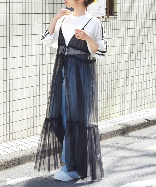 tiptop（ティップトップ） ワンピース 前後2wayチュールキャミ  