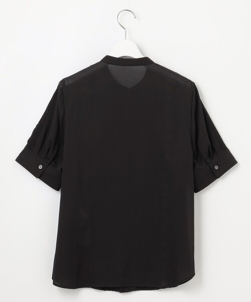 2.5万♡自由区2024完売♡キュプラコットンツイル半袖シャツ ブラウス 2.5万♡自由区2024完売♡キュプラコットンツイル半袖シャツ