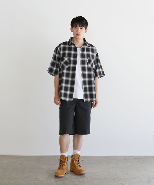 パンツ BAGGY HALF PANTS Oversized Bi-Color Cargo Half Pants | PIEAL