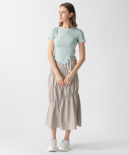 FOREVER21 スカート 「2024SS」シャーリングロングスカート