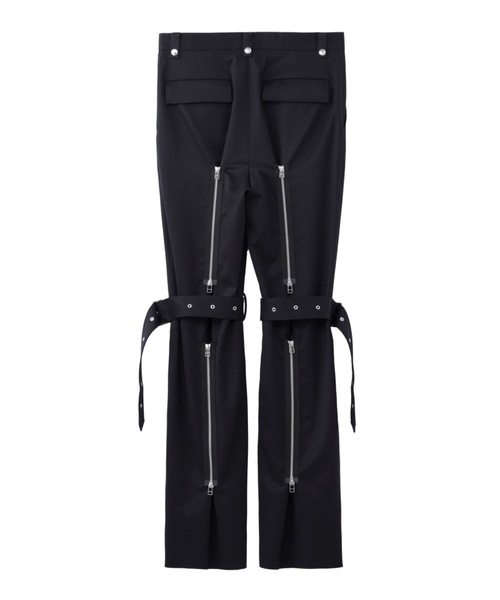 JOHN LAWRENCE SULLIVAN メッシュ size: free Washed Denim Wide Pants | Black