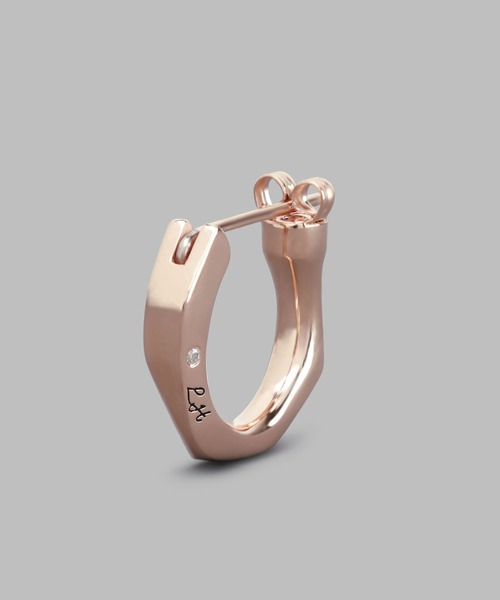 新品　未使用　ライオンハート　ダイヤ　ロゴ　フープ　ピアス　クロッシング LION HEART ピアス LH for Gift クロッシングピアス