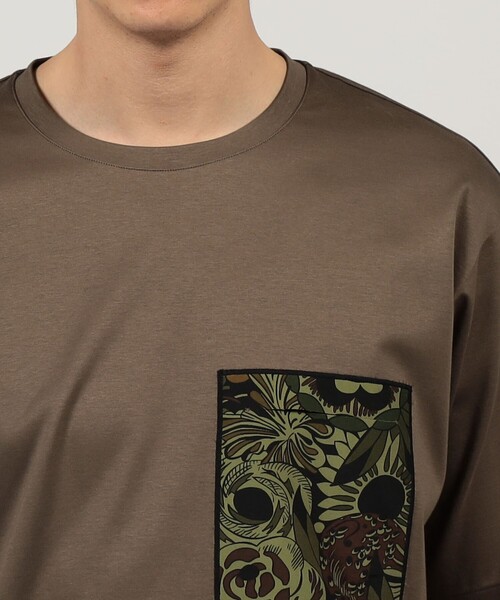 TOMORROWLAND tシャツ コットン プリントポケットTシャツ メンズ