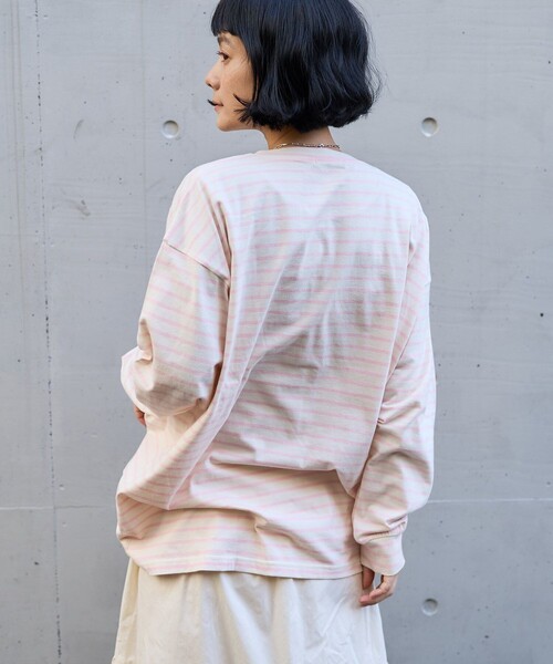 tシャツ ワンポイントハート刺繍 ビッグボーダーロンT レディース | FREAK'S STORE | 13
