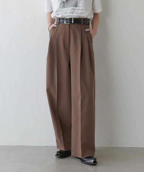 パンツ Luco LC/LLL ハイウエストワイドパンツ/ハイウエストデニムパンツ