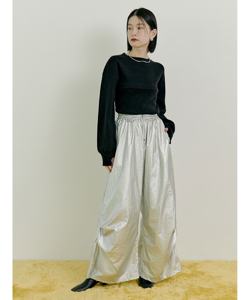 Stylevoice for xxx パンツ メタリックイージーパンツ