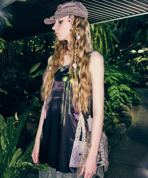 rurumu: ワンピース rurumu:/ルルムウ/collage satin camisole dress