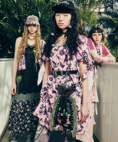 rurumu: ワンピース rurumu:/ルルムウ/collage satin camisole dress