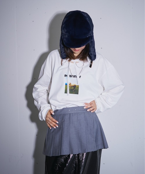 tシャツ ribbon long T レディース