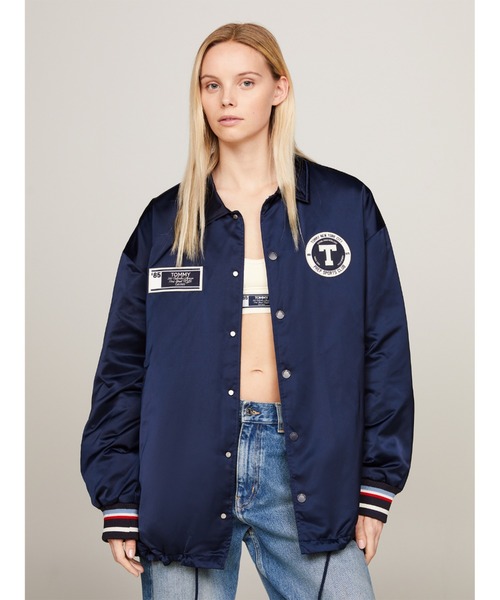 TOMMY JEANS コート ジャケット ロングバーシティコーチ