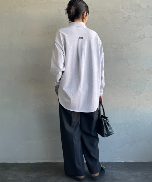 ブラウス シャツ 「Americana×JEANS FACTORY/アメリカーナ×ジーンズファクトリー」 別注 コットンジャージー ポロ襟カットソーシ AMERICANA ブラウス シャツ 「Americana×JEANS FACTORY