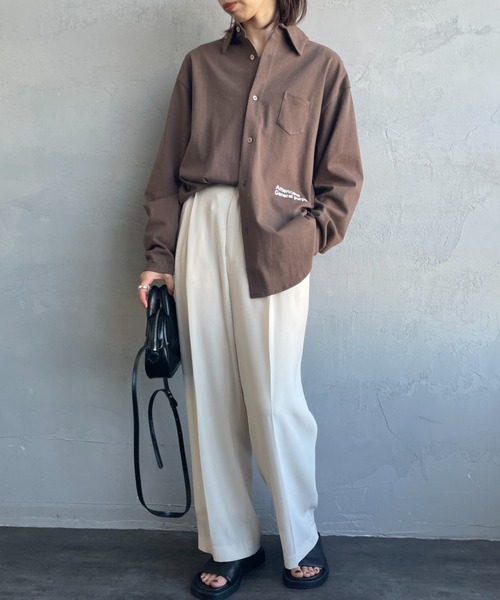 ブラウス シャツ 「Americana×JEANS FACTORY/アメリカーナ×ジーンズファクトリー」 別注 コットンジャージー ポロ襟カットソーシ AMERICANA ブラウス シャツ 「Americana×JEANS FACTORY