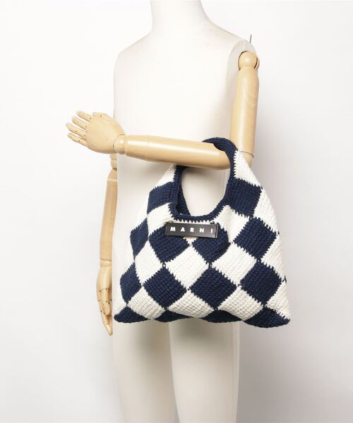 「MARNI MARKET」 ハンドバッグ FREE ネイビー レディース_画像7