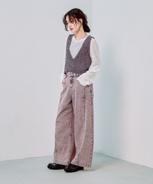 LEPSIM（レプシィム） ベスト ジレ 7ゲージペーパーヤーンベスト