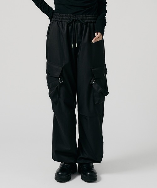 Chick ワイドパンツ カーゴパンツ Cargo pants / ドローコード付き