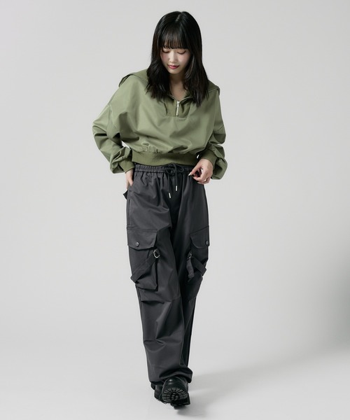 Chick ワイドパンツ カーゴパンツ Cargo pants / ドローコード付き