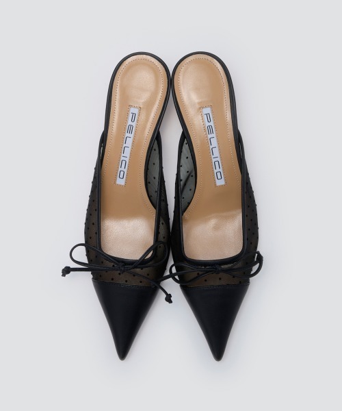 PELLICO（ペリーコ） サンダル CUORE ミュール 3.5cm BLACK DOT