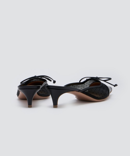 美品　pellico ペリーコ　ワイドスクエアミュール　サンダル　黒　38 PELLICO（ペリーコ） サンダル CUORE ミュール 3.5cm BLACK DOT