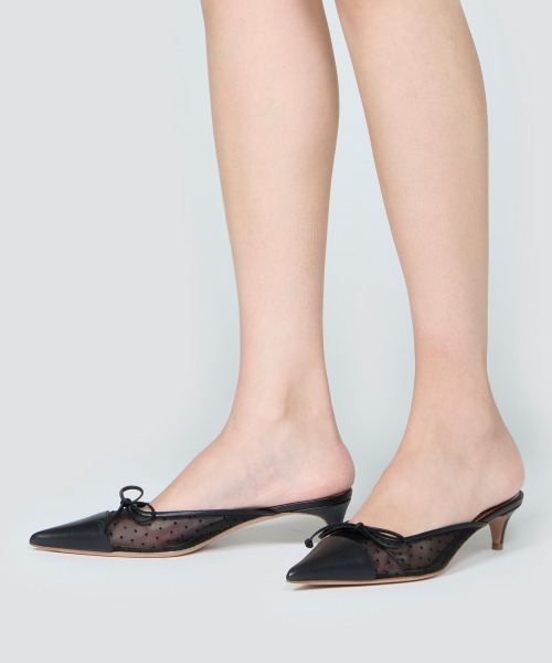 PELLICO（ペリーコ） サンダル CUORE ミュール 3.5cm BLACK DOT