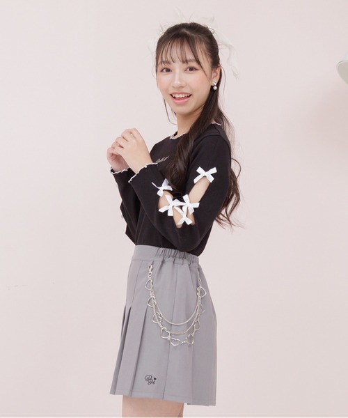 PINKHUNT（ピンクハント） スカート ハートチェーン付きプリーツ