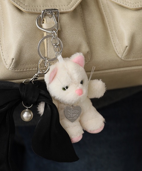 ROOP TOKYO キーホルダー ふわふわ猫 ぬいぐるみキーホルダー
