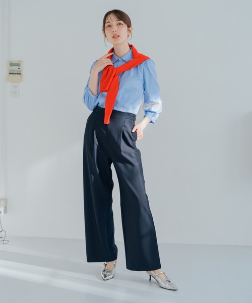 MISCH MASCH ブラウス シャツ 2025春夏新作 袖レースシャツ