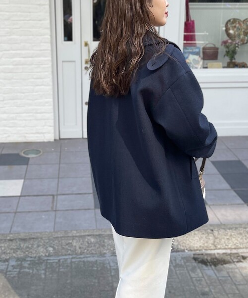 Jasmineさん専用　ENFOLD ネイビー ウール ピーコート 38 Jasmineさん専用 ENFOLD ネイビー ウール ピーコート 38 小川彰子さん