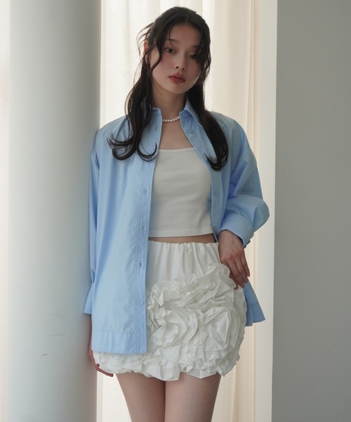 eimy istoire   アシメカラーオーバーシャツ　未使用 EIMY ISTOIRE eimy istoire シフォンコンビアシンメトリーシャツ