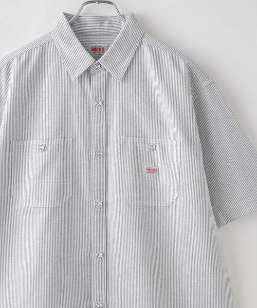NEIGHBORHOOD ショートスリーブストライプワークシャツ シャツ SMITH'S（スミス）別注ショートスリーブストライプワーク